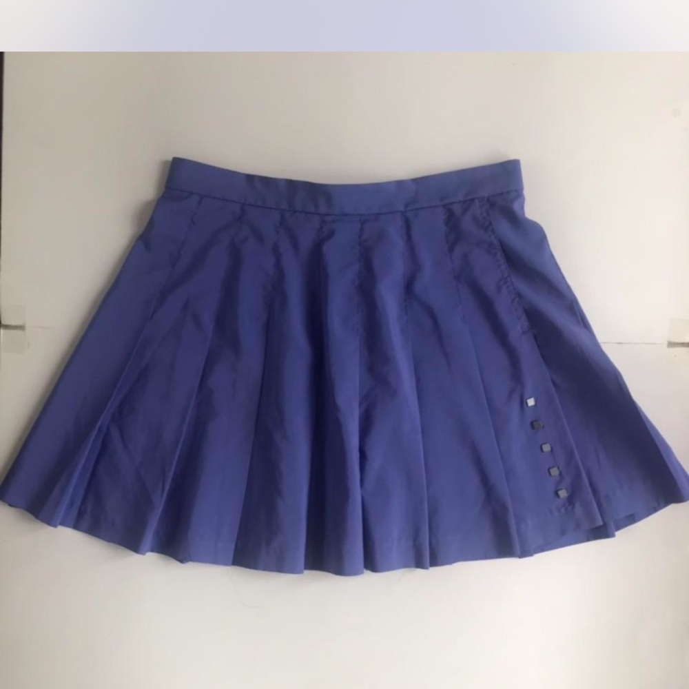Vintage Pleated Mini Skirt with one side pockets